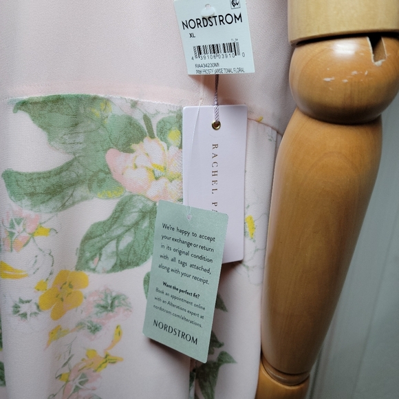 Rachel Parcell Pink Floral Maxi Dress Size XL – Romantic Boho Chic Evening Gown - Picture 7 of 12